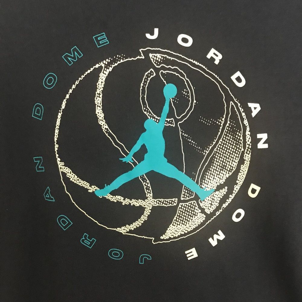 RARE! Nike Air Jordan Basketball Dome T-Shirt Mens Large‎ Black Short Sleeve